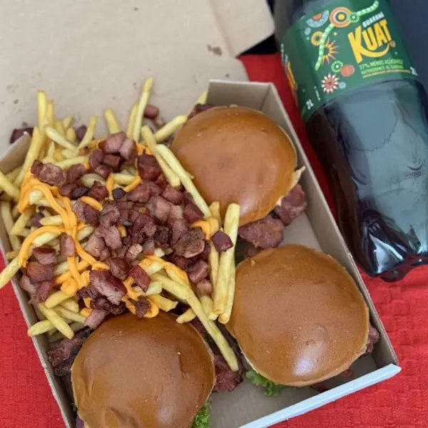 Combo 3 burgers + batata